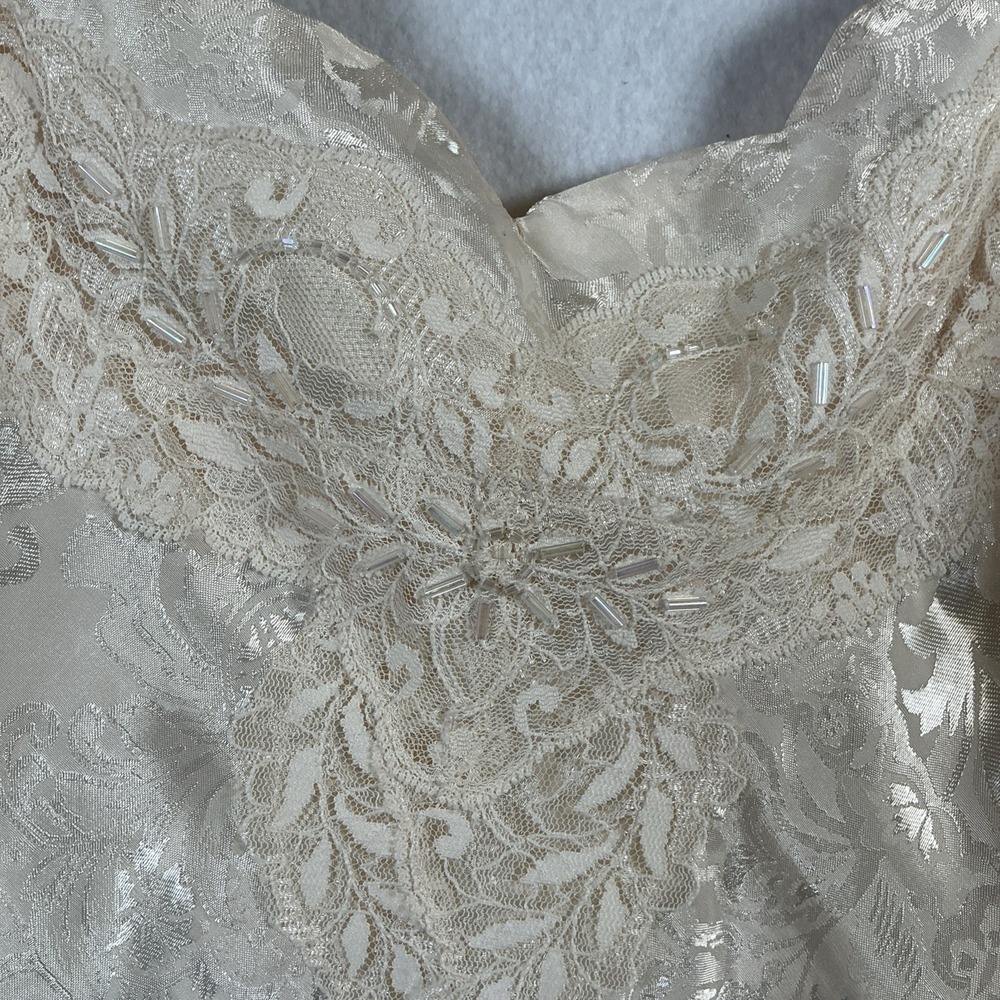 Victoria's‎ Secret Vintage Gold Label Slip Dress Lingerie Cream Lace Large NWT - Picture 3 of 15